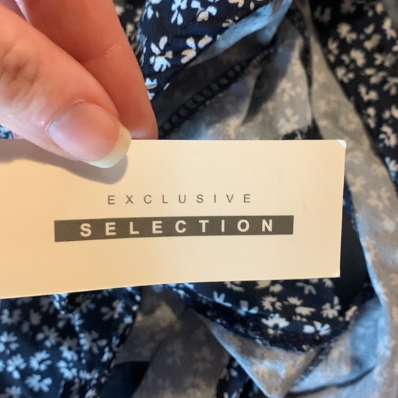 Blue and White Floral Skater Dress - Picture 5 of 5